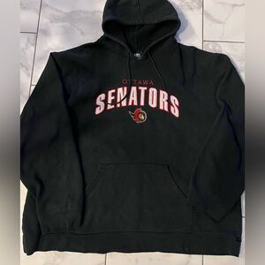 Vintage Ottawa Senators 90’s Oversized 2d Logo Bulletin Hoodie Sweatshirt